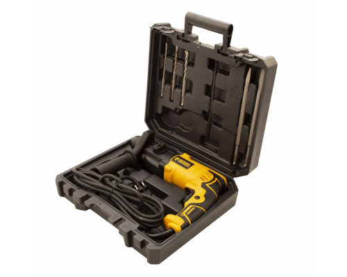 Перфоратор электрический RH-650-18, SDS-plus, 650 Вт, 2.0 Дж, 3 плюс 1 режим Denzel Перфораторы Электроинструмент Силовое оборудование