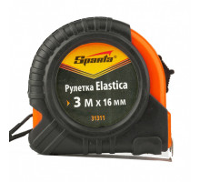 Рулетка Elastica, 3 м х 16 мм, обрезиненный корпус Sparta