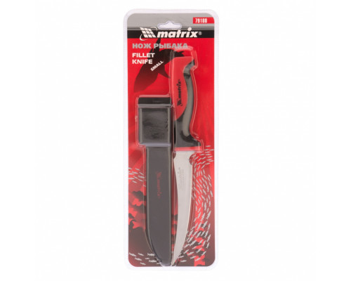 Нож рыбака "FILLET KNIFE" small, 150 мм, двухкомпонентная рукоятка, пластиковые ножны Matrix Kitchen Ножи туристические Ножи Режущий инструмент