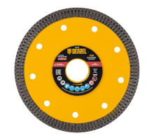 Диск алмазный отрезной 125 х 22,2мм, сплошной, супертонкий, горячий пресс, сухой/мокрый рез// Denzel