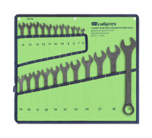 Набор ключей комбинированных, 6 - 32 мм, 22 шт., CrV, фосфатированные, ГОСТ 16983 Сибртех