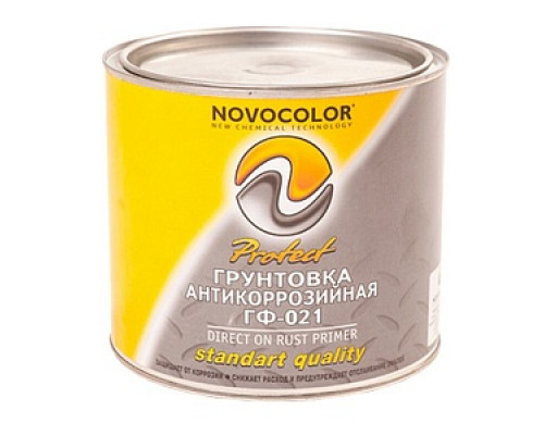 Грунтовка ГФ-021 "NOVOCOLOR", красно-коричневая, 2,7кг Грунтовки на алкидной основе Грунтовки строительные Грунтовки, пропитки, очистители Сухие смеси СТРОЙМАТЕРИАЛЫ