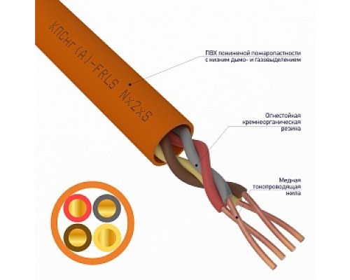 Кабель КПСнг(А)-FRLS 2x2x0,50 мм, (бухта 200 м) Кабели охранно-пожарной сигнализации (ОПС) Кабели и провода связи Кабельно-проводниковая продукция Электрика ЭЛЕКТРИКА И ВЕНТИЛЯЦИЯ