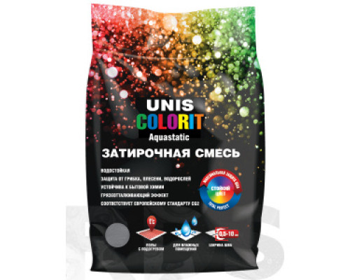 Затирка Unis Colorit, темно-коричневая (2кг) Затирки цементные Затирки для плитки Сухие смеси СТРОЙМАТЕРИАЛЫ