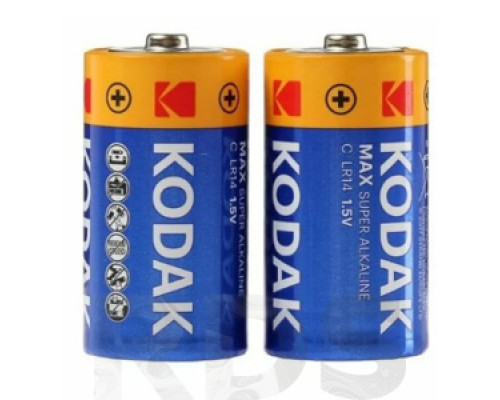 Батарейка C LR14 "Kodak" MAX SUPER Alkaline Аккумуляторы, батарейки Низковольтное оборудование Электрика ЭЛЕКТРИКА И ВЕНТИЛЯЦИЯ