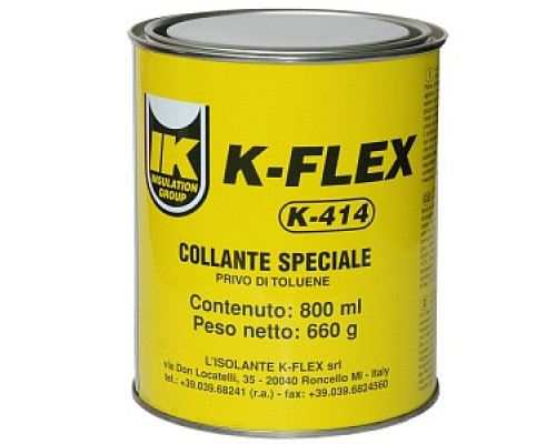 Клей К-flex K 414 0,8 л., (20шт/уп) Клеи изоляционные Пленки, мембраны, ленты, клеи Изоляционные материалы СТРОЙМАТЕРИАЛЫ