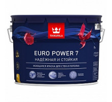 Краска водоэмульсионная EURO 7 POWER матовая (база А), Tikkurila (9л)