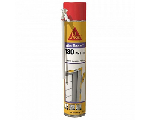 Пена монтажная бытовая летняя 750 мл Sika Boom-180 Fix&Fill Пена монтажная Sika Монтажная пена бытовая Пены монтажные Монтажные материалы СТРОЙМАТЕРИАЛЫ