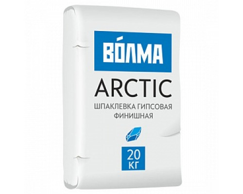 Шпатлёвка финишная "ВОЛМА-Arctic", 20кг Шпатлевки гипсовые Шпатлевки сухие Шпатлевки Сухие смеси СТРОЙМАТЕРИАЛЫ