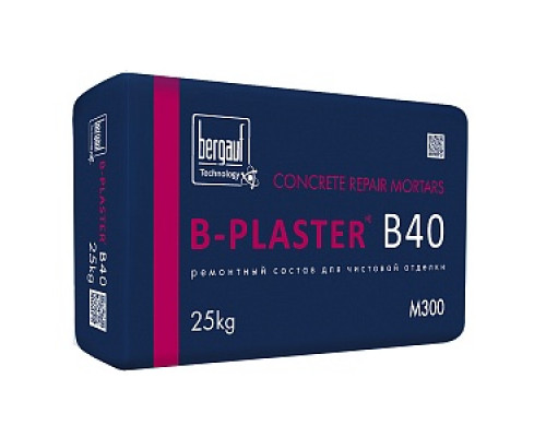 Штукатурка B - Plaster B40, 25 кг Составы ремонтные Ремонт, защита и гидроизоляция бетона СТРОЙМАТЕРИАЛЫ