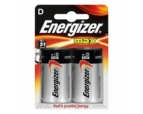 Батарейки "Energizer Max" D, (2шт/уп) Аккумуляторы, батарейки Низковольтное оборудование Электрика ЭЛЕКТРИКА И ВЕНТИЛЯЦИЯ