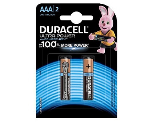 Батарейки "Duracell" Ultra Power LR03 ААА, (2шт/уп) Аккумуляторы, батарейки Низковольтное оборудование Электрика ЭЛЕКТРИКА И ВЕНТИЛЯЦИЯ