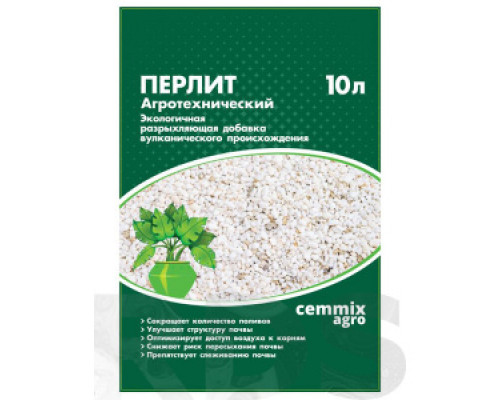 Перлит агротехнический CEMMIX 10л Семена газона, удобрения Сад, огород Садово-хозяйственная группа ТОВАРЫ ДЛЯ ДОМА И САДА