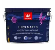 Краска водоэмульсионная EURO 3 MATT глубокоматовая (База С), Tikkurila (9л)