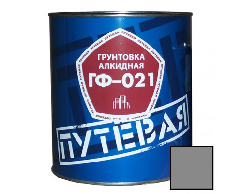 Грунтовка ГФ-021, серая, "ПУТЕВАЯ", 2,7кг Грунтовки на алкидной основе Грунтовки строительные Грунтовки, пропитки, очистители Сухие смеси СТРОЙМАТЕРИАЛЫ