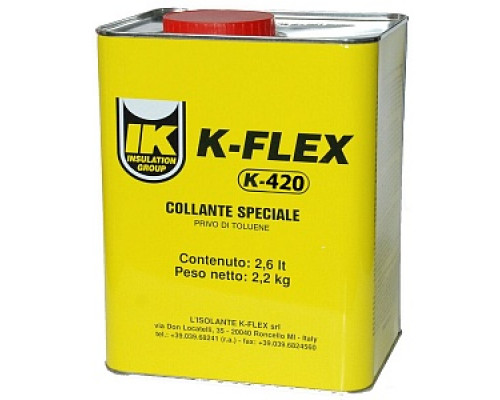 Клей К-flex K 420 2,6 л., (6шт/уп) Клеи изоляционные Пленки, мембраны, ленты, клеи Изоляционные материалы СТРОЙМАТЕРИАЛЫ