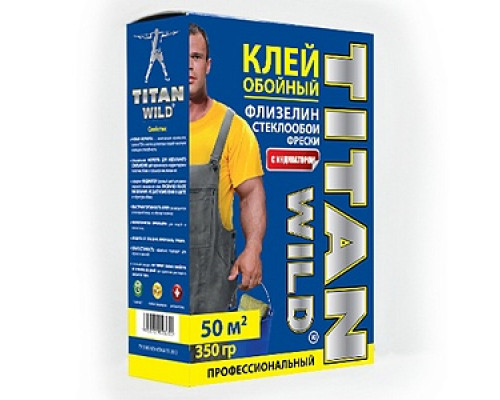 Клей обойный флизелиновый 350 С/И (350гр), Titan Wild Обойные клеи Строительные клеи Монтажные материалы СТРОЙМАТЕРИАЛЫ