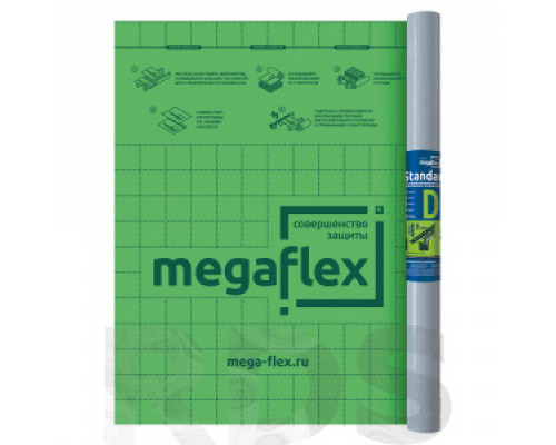 Пленка паро- гидроизоляционная, Megaflex Standart D (1.5, 35м2) Пленки изоляционные Пленки, мембраны, ленты, клеи Изоляционные материалы СТРОЙМАТЕРИАЛЫ