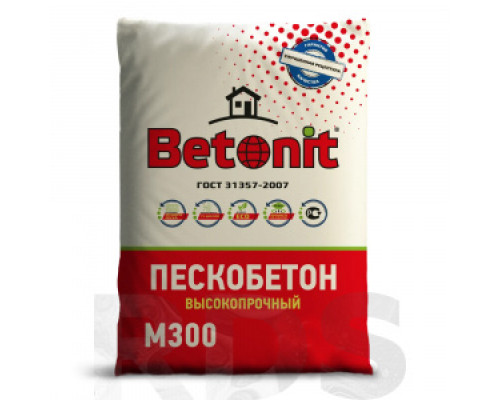 Пескобетон М-300 Betonit ГОСТ, 40 кг Пескобетон М300 Цемент и смеси общестроительные Сухие смеси СТРОЙМАТЕРИАЛЫ