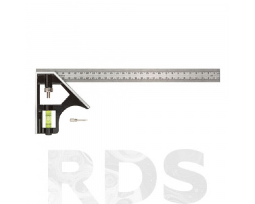 Угольник, 300 мм, с уровнем, "FIT" Угольники столярные Измерительный инструмент ИНСТРУМЕНТЫ