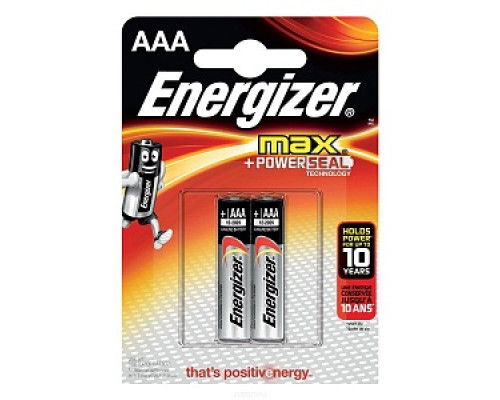 Батарейки "Energizer Max" AAA, (2шт/уп) Аккумуляторы, батарейки Низковольтное оборудование Электрика ЭЛЕКТРИКА И ВЕНТИЛЯЦИЯ