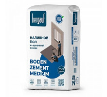 Наливной пол быстротвердеющий Bergauf Boden Zement Medium, 25 кг