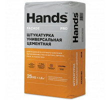 Штукатурка цементная универсальная Hands Facade PRO, 25 кг