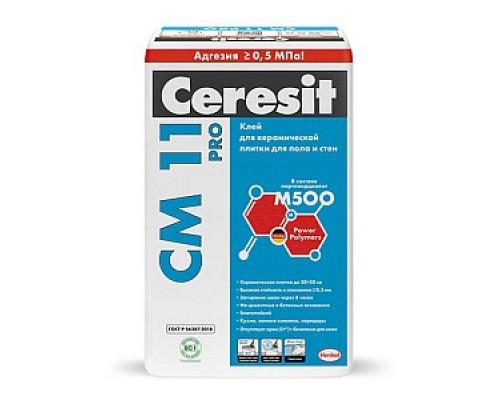 Клей для плитки Ceresit СМ 11 PRO 25 кг Клеи плиточные Клеевые составы Сухие смеси СТРОЙМАТЕРИАЛЫ