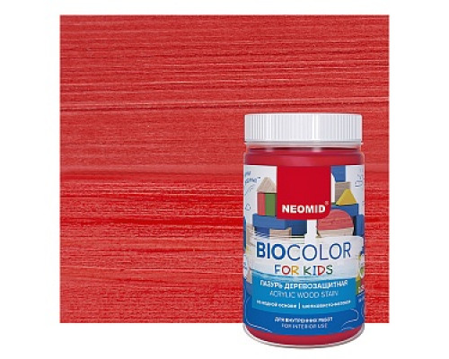 Антисептик "BIO COLOR FOR KIDS" красный (0,25 л) Антисептики Neomid Тонирующие антисептики водные Тонирующие антисептики Антисептики Лакокрасочные материалы ОТДЕЛОЧНЫЕ МАТЕРИАЛЫ