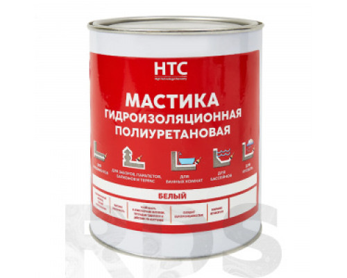 Мастика гидроизоляционная полиуретановая HTC, 1 кг, белый Мастики Мастики, праймеры Монтажные материалы СТРОЙМАТЕРИАЛЫ