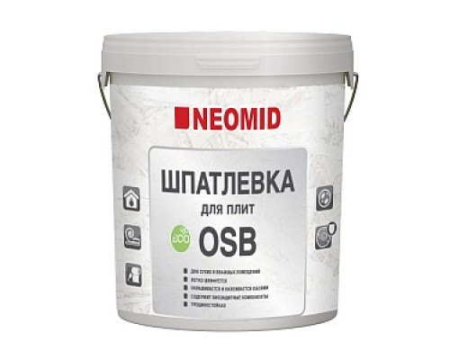 Шпатлевка для плит OSB" Neomid", 1,3 кг Шпатлевки для OSB Шпатлевки готовые Лакокрасочные материалы ОТДЕЛОЧНЫЕ МАТЕРИАЛЫ