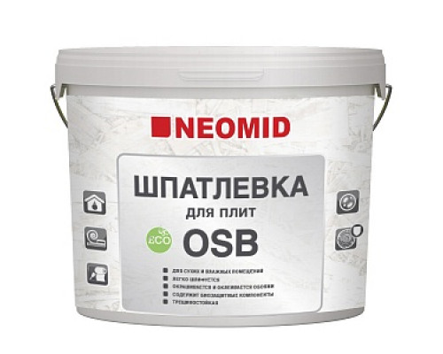 Шпатлевка для плит OSB" Neomid", 7 кг Шпатлевки для OSB Шпатлевки готовые Лакокрасочные материалы ОТДЕЛОЧНЫЕ МАТЕРИАЛЫ