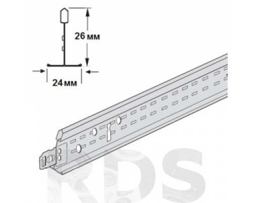 Подвесная система ARMSTRONG Retail 24 Zn рейка поперечная 600x26 мм Каркасы для потолков (склад) Каркасы для подвесных потолков Подвесные потолки ОТДЕЛОЧНЫЕ МАТЕРИАЛЫ