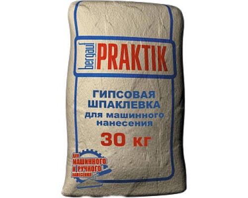 Шпатлёвка гипсовая Белая Praktik, 30 кг (Ручн. и Машин. Нанесения) (49/40шт./под.) Шпатлевки гипсовые Шпатлевки сухие Шпатлевки Сухие смеси СТРОЙМАТЕРИАЛЫ