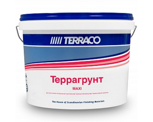 Грунт глубокого проникновения, для фасадных и внутренних работ "TERRACO" Terragrunt Maxi (Maxiprim), 18 кг Грунтовки глубокие Грунтовки Лакокрасочные материалы ОТДЕЛОЧНЫЕ МАТЕРИАЛЫ