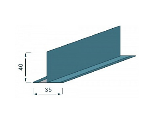 Профиль РТ 35*40 9003 белая оцинк. L=4,00 Фасадные уголки Фасадные рейки, гребенки, уголки Подвесные потолки ОТДЕЛОЧНЫЕ МАТЕРИАЛЫ