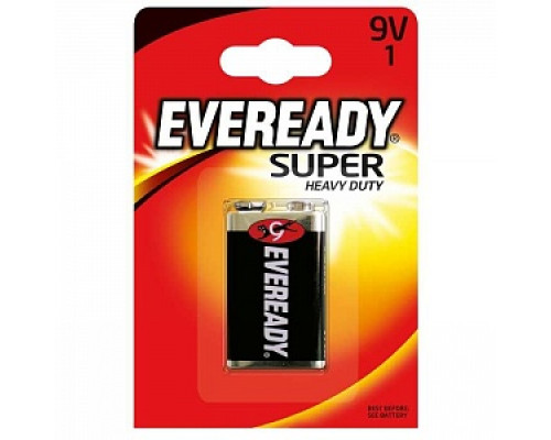 Батарейки "Energizer Eveready SUPER" (Крона) 9V Аккумуляторы, батарейки Низковольтное оборудование Электрика ЭЛЕКТРИКА И ВЕНТИЛЯЦИЯ