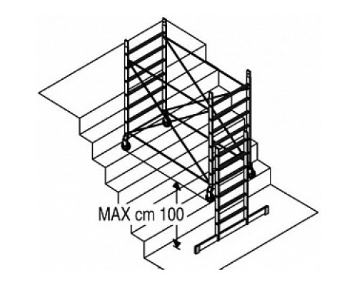 Опора для лестничного марша FARAONE RAPIDO 160 Вышки-туры Строительное оборудование ИНСТРУМЕНТЫ