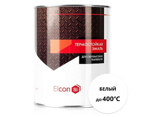 Термостойкая эмаль Elcon (до 400 градусов), белая, 0,8кг Эмаль термостойкая антикоррозионная Эмали Лакокрасочные материалы ОТДЕЛОЧНЫЕ МАТЕРИАЛЫ