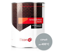 Термостойкая эмаль Elcon (до 400 градусов), серая, 0,8кг