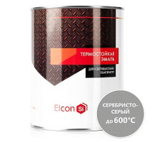 Термостойкая эмаль Elcon (до 600 градусов), серебристо-серая, 0,8кг