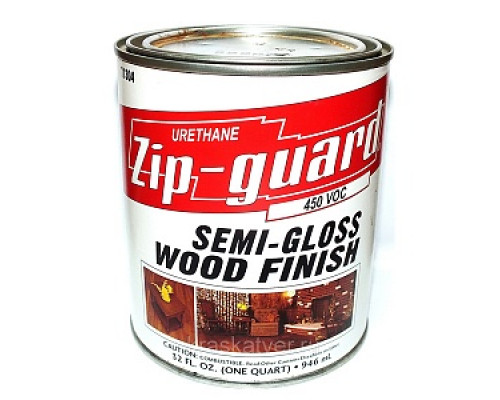 Лак для наружных и внутренних работ "ZIP-GUARD Wood Finish Semi-Gloss", полуглянцевый 0,946л/71304 Лаки паркетные Zip-Guard Лаки паркетные и мебельные Лаки Лакокрасочные материалы ОТДЕЛОЧНЫЕ МАТЕРИАЛЫ