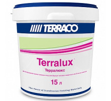 Краска интерьерная моющаяся акриловая Terraco Terralux Clear, 15л / 6212915