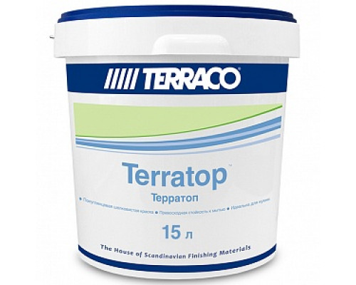 Краска интерьерная акриловая Terraco Terratop Clear, 15л / 6217315 Краска для стен и потолков "СТАНДАРТ" Террако Краска для стен и потолков Стандарт Краска для стен и потолков Интерьерные краски Краски водно-дисперсионные Лакокрасочные материалы ОТДЕЛОЧНЫЕ МАТЕРИАЛЫ