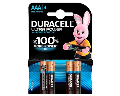 Батарейки "Duracell" Ultra Power LR03 ААА, (4шт/уп) Аккумуляторы, батарейки Низковольтное оборудование Электрика ЭЛЕКТРИКА И ВЕНТИЛЯЦИЯ