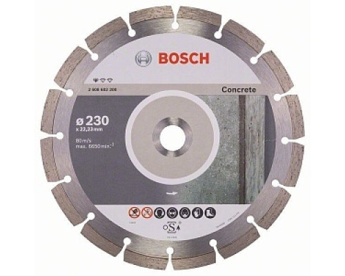 Диск отрезной, 230х2,3х22мм, алмазный, сегментный, по бетону, Standard for Concrete, "BOSCH" /2608602200 Диски алмазные отрезные сегментные Диски алмазные отрезные Диски, круги, чашки Инструмент для резки и шлифования Расходные материалы ИНСТРУМЕНТЫ