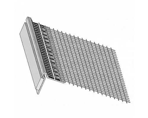 Профиль ПВХ подподоконный с сеткой, 2,0 м Е Профили ПВХ для систем фасадной теплоизоляции Комплектующие для штукатурных фасадов СТРОЙМАТЕРИАЛЫ