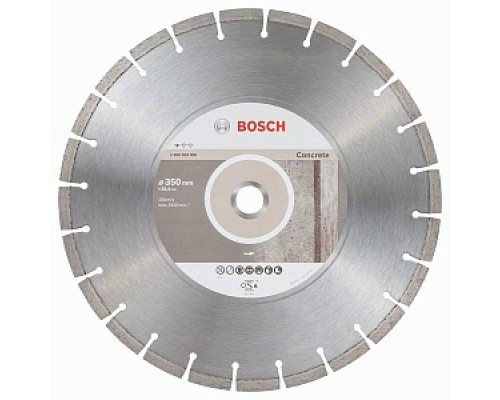 Диск отрезной, 350х2,8х25,4мм, алмазный, сегментный, по бетону, Standard for Concrete, "BOSCH" /2608603806 Диски алмазные отрезные сегментные Диски алмазные отрезные Диски, круги, чашки Инструмент для резки и шлифования Расходные материалы ИНСТРУМЕНТЫ