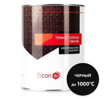 Термостойкая эмаль Elcon (до 1000 градуcов), черная, 0,8кг