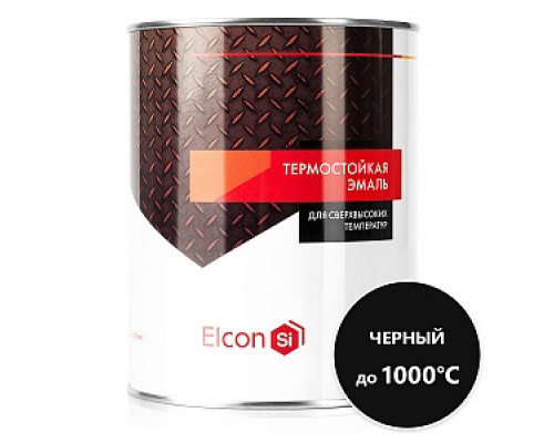 Термостойкая эмаль Elcon (до 1000 градуcов), черная, 0,8кг Эмаль термостойкая антикоррозионная Эмали Лакокрасочные материалы ОТДЕЛОЧНЫЕ МАТЕРИАЛЫ